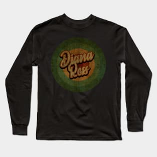 Circle Retro Vintage Diana Ross 80s Long Sleeve T-Shirt